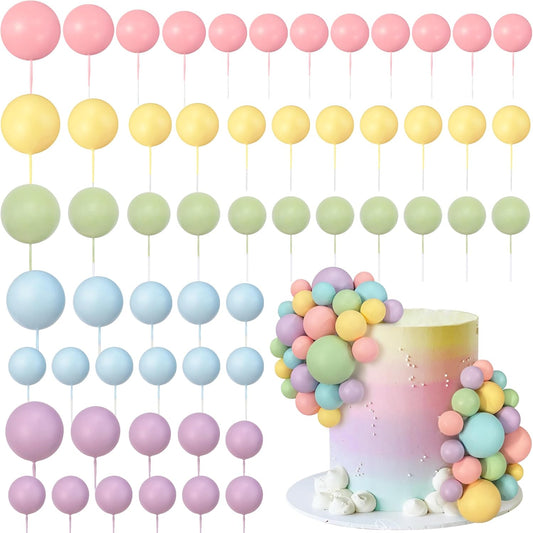 56-PCS-Colorful-Ball-Shaped-Cake-Topper-Pearl-Picks-for-Cupcake-Insert,-Party,-Decoration-1151