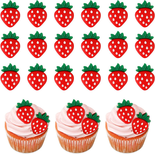 Keaziu-25-Pack-Red-Strawberry-Cupcake-Toppers-2513