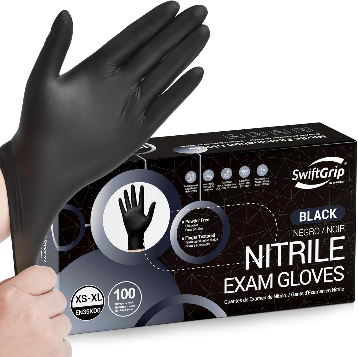 SwiftGrip-Disposable-Nitrile-Exam-Gloves,-Black-Nitrile-Gloves-Disposable-Latex-Free-for-Medical,-Cooking-&-1524