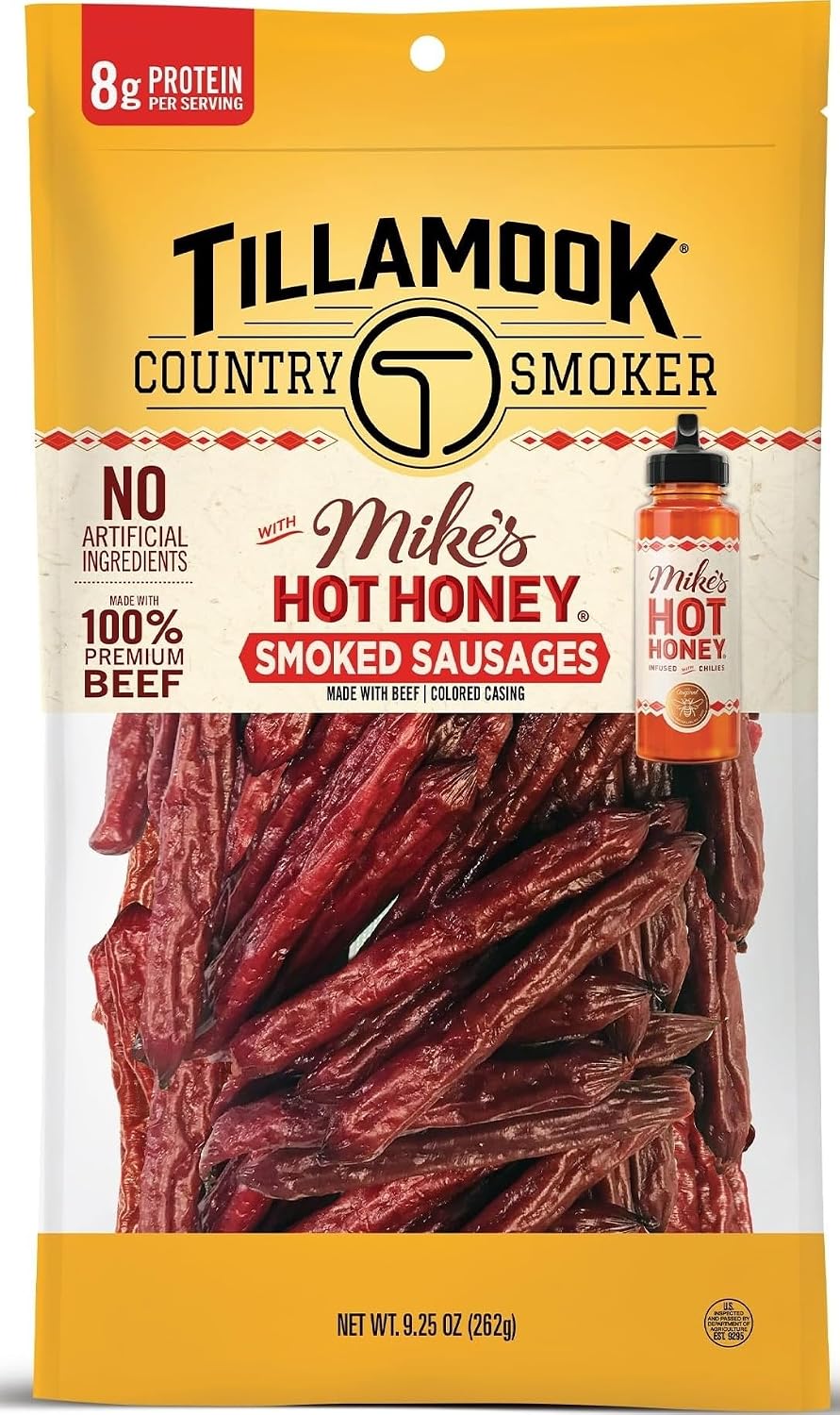 Tillamook-Country-Smoker-1-Premium-Beef-Smoked-Sausage,-Mike's-Hot-Honey,--9.25-Ounce,-Real-Smoked-719