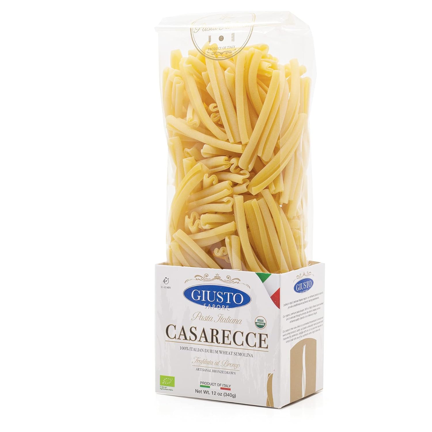 Giusto-Sapore-Imported-Artisanal-Casarecce-Italian-Pasta,-Organic-391