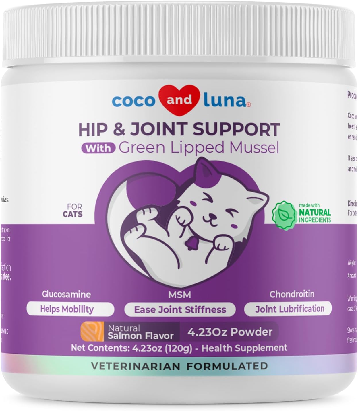 Hip-&-Joint-Powder-for-Cats---Glucosamine,-MSM-&-Green-Lipped-Mussel-1213
