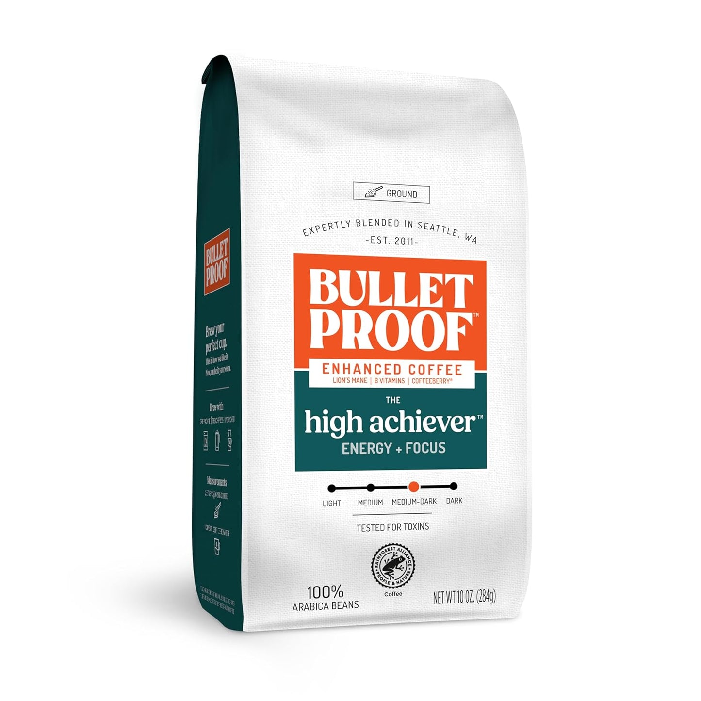 Bulletproof-High-Achiever-Mushroom-Coffee-Grounds-with-Lion's-Mane,-B-Vitamins-&-Adaptogens,-3053