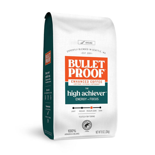 Bulletproof-High-Achiever-Mushroom-Coffee-Grounds-with-Lion's-Mane,-B-Vitamins-&-Adaptogens,-3053