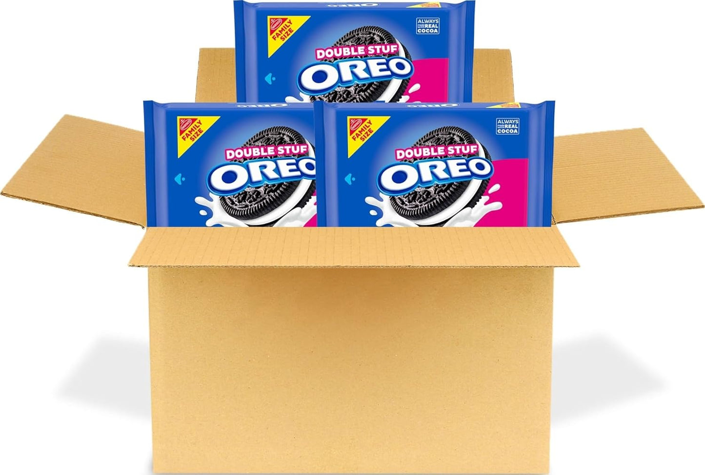 OREO-Double-Stuf-Chocolate-Sandwich-Cookies,-Family-Size,-3-Packs-|--Always-made-with-Cocoa,-1947