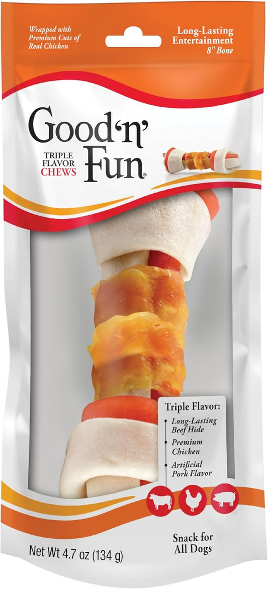 Good-‘n’-Fun-Triple-Flavor-8-Inch-Bone-for-All-Dogs,-1-Treat-1604