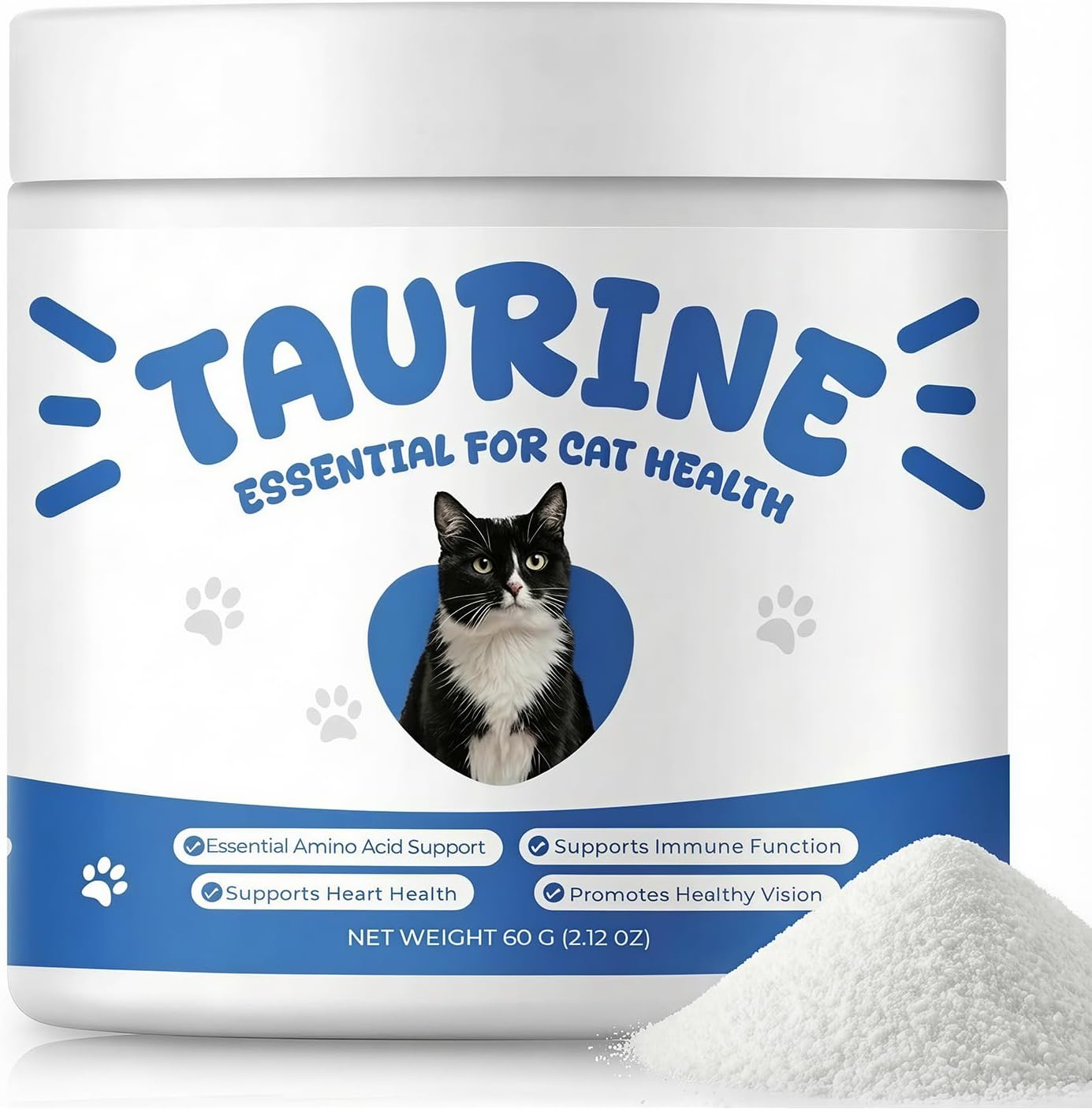 Taurine-Powder-Supplement-for-Cats,-Essential-Taurine-Support-for-Heart-Health,-Vision-&-386