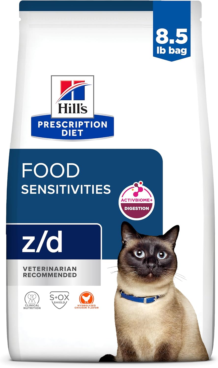 Hill's-Prescription-Diet-z/d-Skin/Food-Sensitivities-Dry-Cat-Food,-Hydrolyzed-Chicken,-8.5-lb.-1545