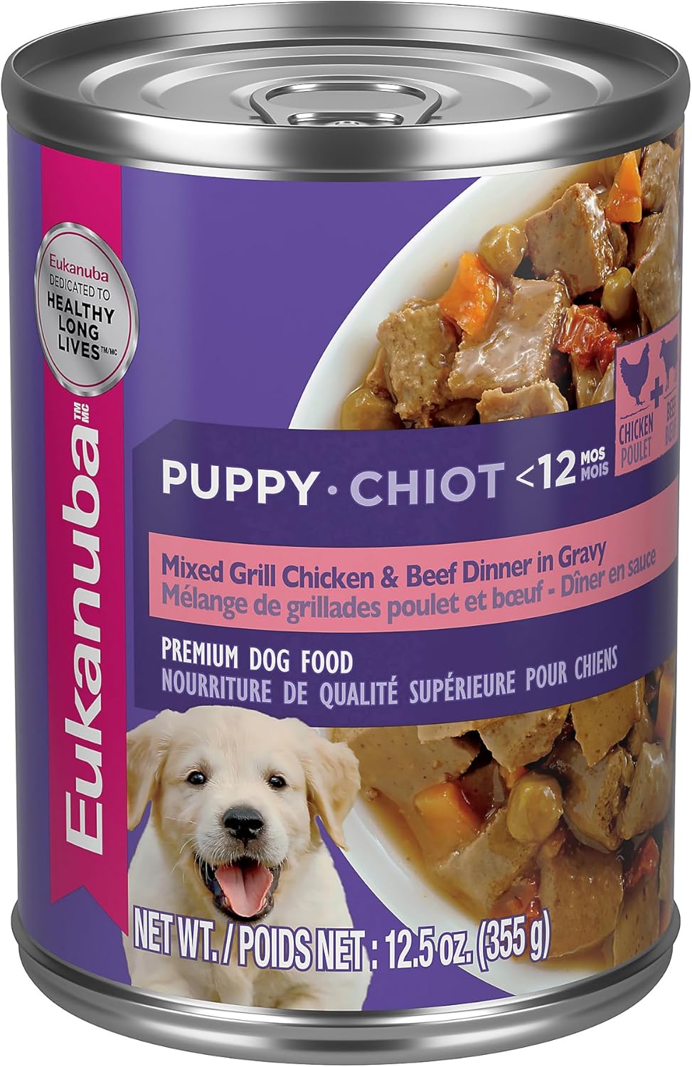 Eukanuba-Puppy-Mixed-Grill-Chicken-&-Beef-Dinner-in-Gravy-Wet-Dog-Food,-1151