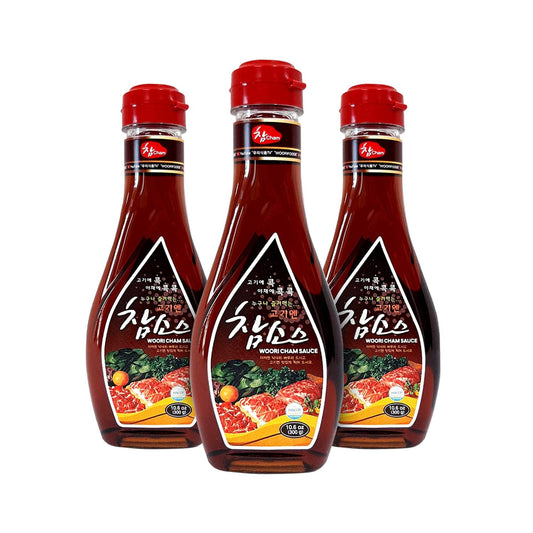 WOORI-CHAM-SAUCE-Korean-BBQ-Soy-Sauce,-#1-Steak-Sauce-in-Korea,-1262
