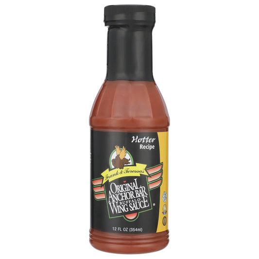 Anchor-Bar-Original-Buffalo-Wing-Sauce,-Hotter-Recipe,-12-fl-oz-|-313