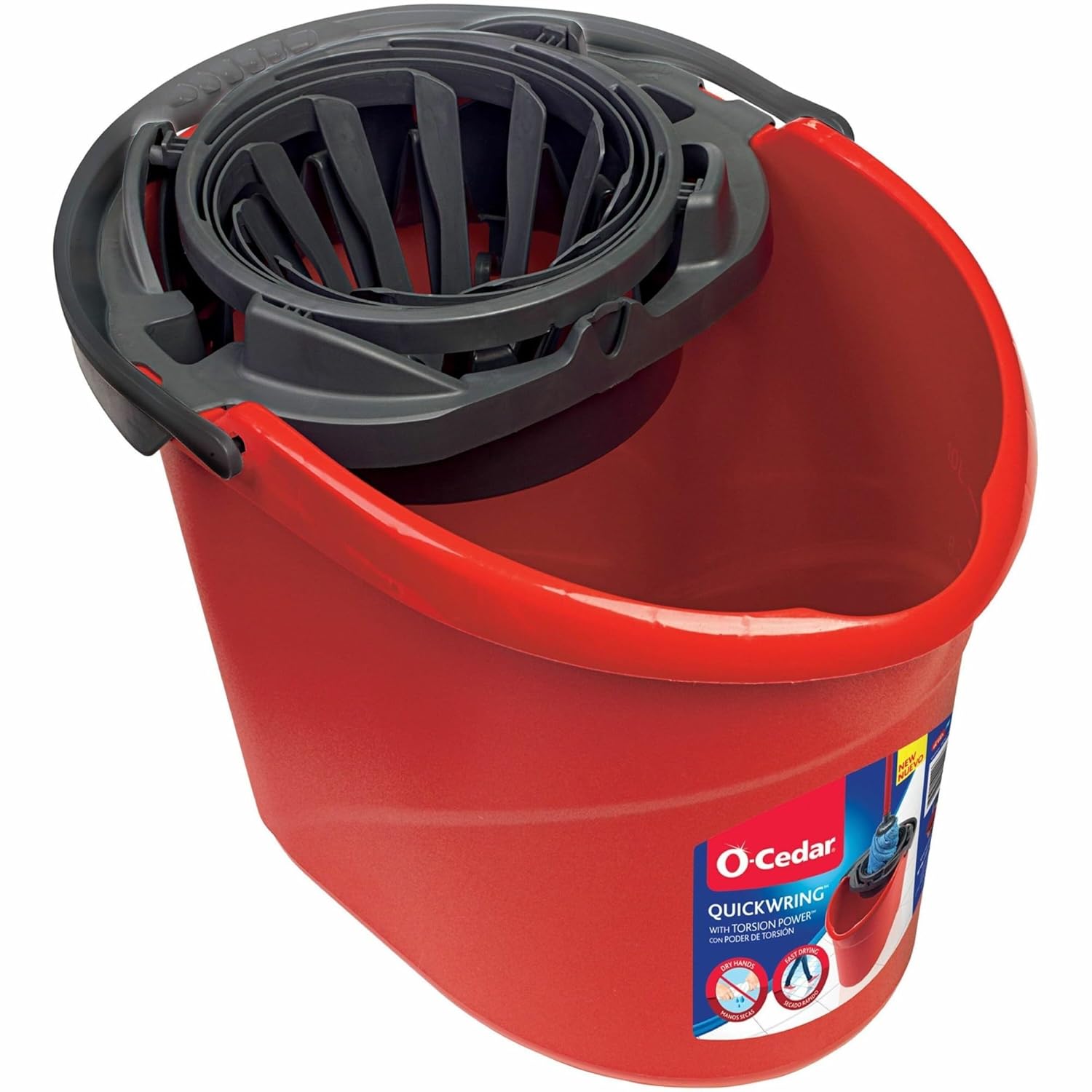 O-Cedar-QuickWring-2.5-Gal-Bucket,-Red,-1-Each-----3721