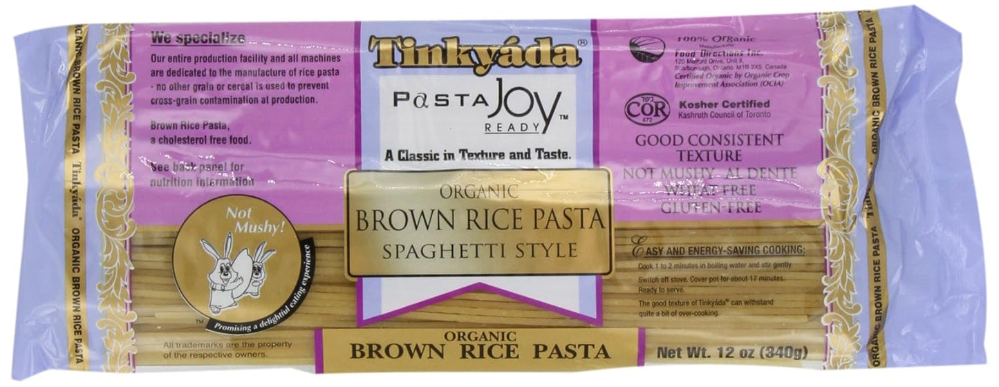 Tinkyada-Brown-Rice-Pasta,-Spaghetti,-Organic,-12-Ounce-(Pack-1744