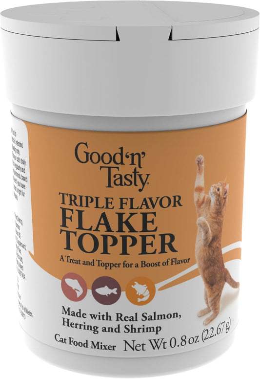 Good-'n'-Tasty-Triple-Flavor-Flake-Topper-&-Treat-for-Cats,-Ounces,-Food-Made1256