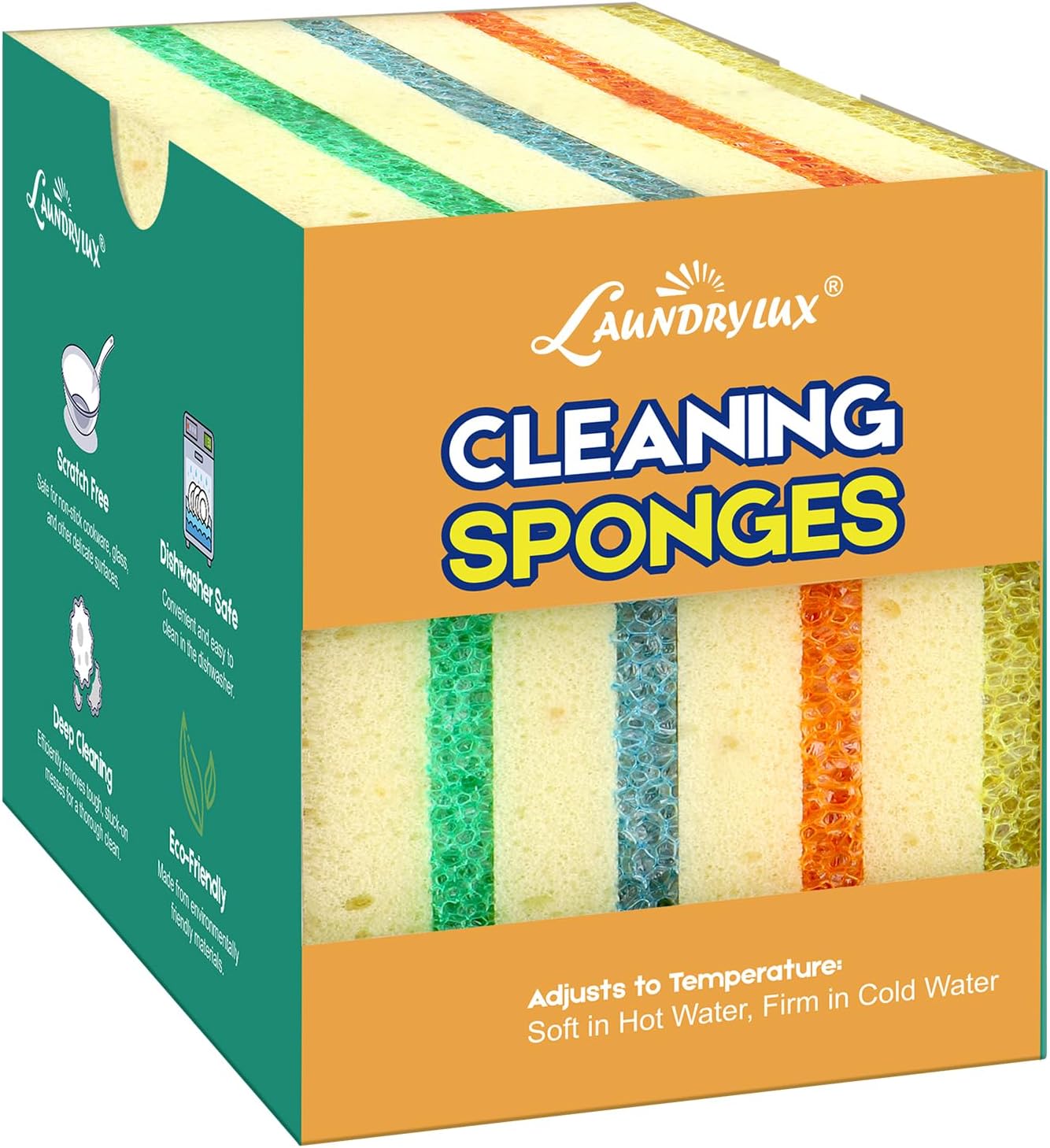 LAUNDRYLUX-Scrub-Sponge,-Dual-Sided-Temperature-Responsive-Scrubber---Non-Scratch---Multipurpose-Dish-Sponges-for-Kitche---1668