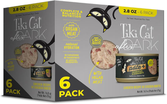 Tiki-Cat-After-Dark-Paté+-Chicken,-2.8-oz.-Can-(6-Count)---575