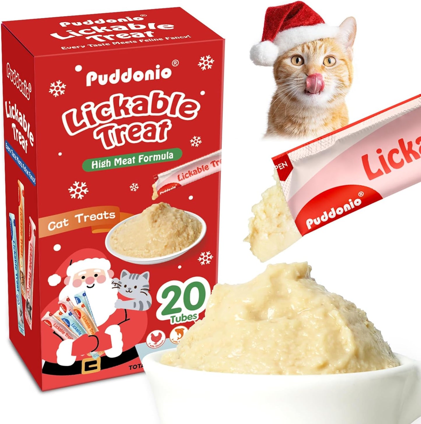 Lickable-Cat-Treats,-High-Meat-Wet-Puree,-Grain-&-Gum-Free,-for-Cats,-All-Natural-Protein-5