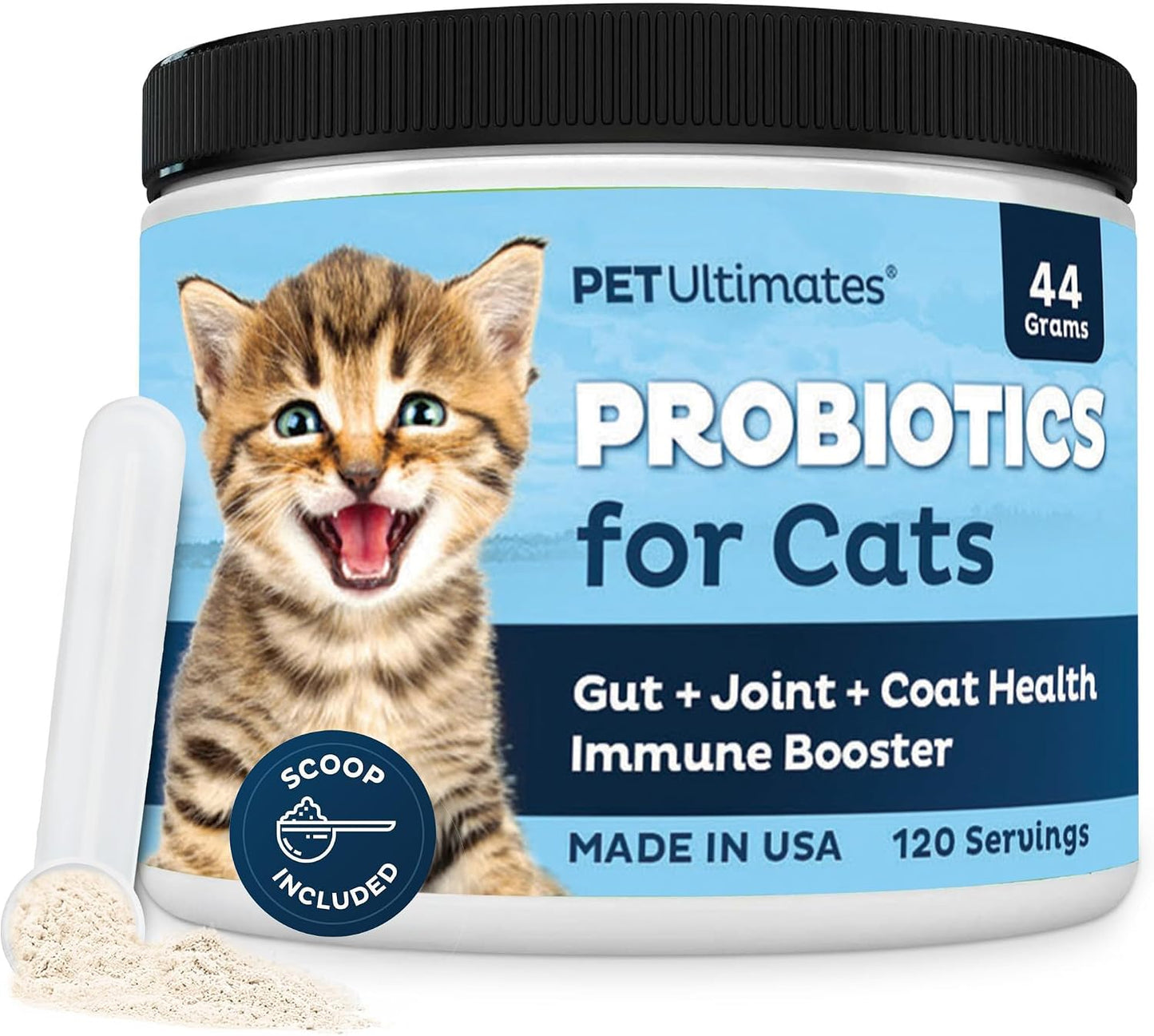 Pet-Ultimates-Probiotics-for-Cats-(44g/120-Servings)-–-20-Species-Cat-Probiotic-Powder-–-1335