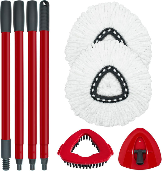Spin-Mop-Replace-Head,-Base,-Mop-Handle-Replacement-for-OCedar-EasyWring-1-Tank-System,-Include-480