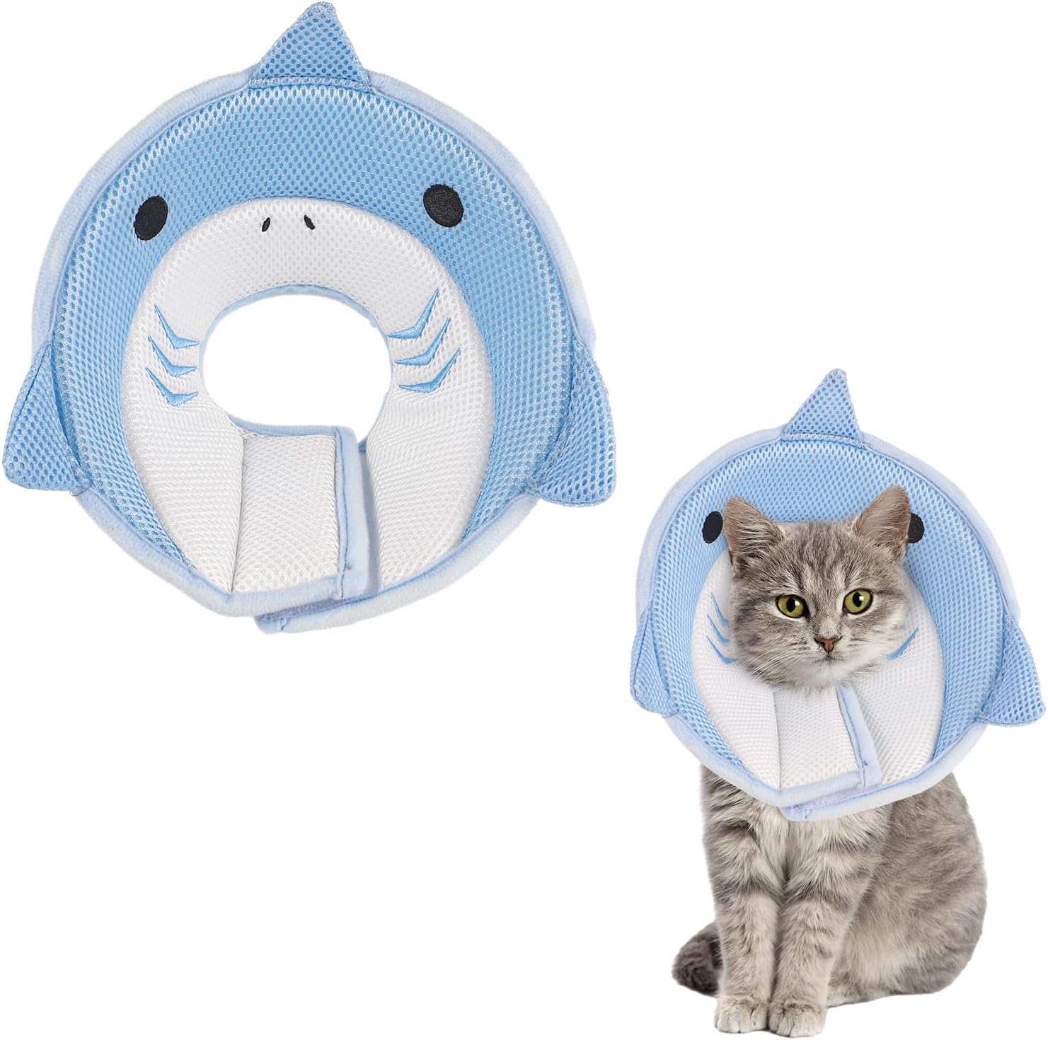 Friusate-Cat-Recovery-Collar---Soft,-Adjustable,-Breathable,-Lightweight-Cat-Cone-to-Stop-894