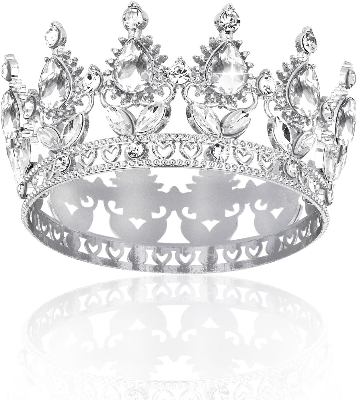 BAHABY-Silver-Crown-Cake-Topper-Happy-Birthday-Cake-Toppers-Wedding-Cake-Toppers-Crowns-Flower-750