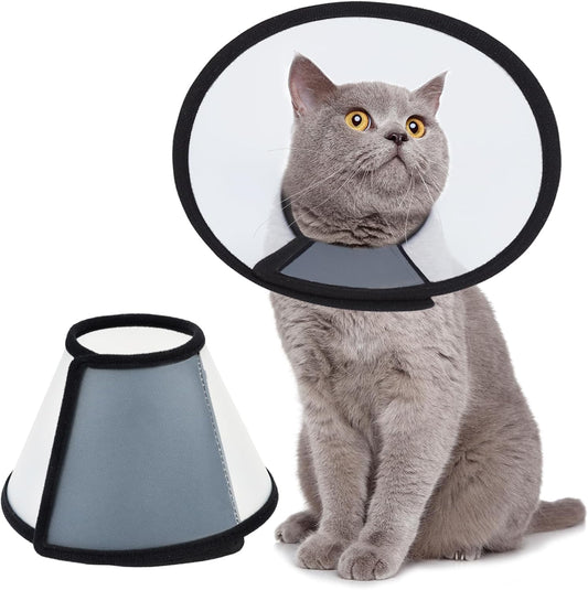 Vivifying-Cat-Cone,-Adjustable-Recovery-Pet-Cone,-Three-Sizes-Lightweight-Plastic-Elizabethan-Collar-1582