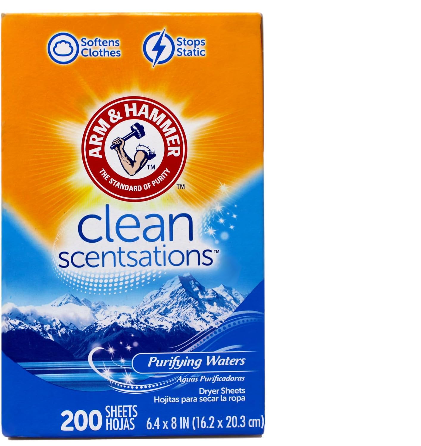 Arm-&-Hammer-Fabric-Softener-Sheets,-Purifying-Waters,-200-ct-----436