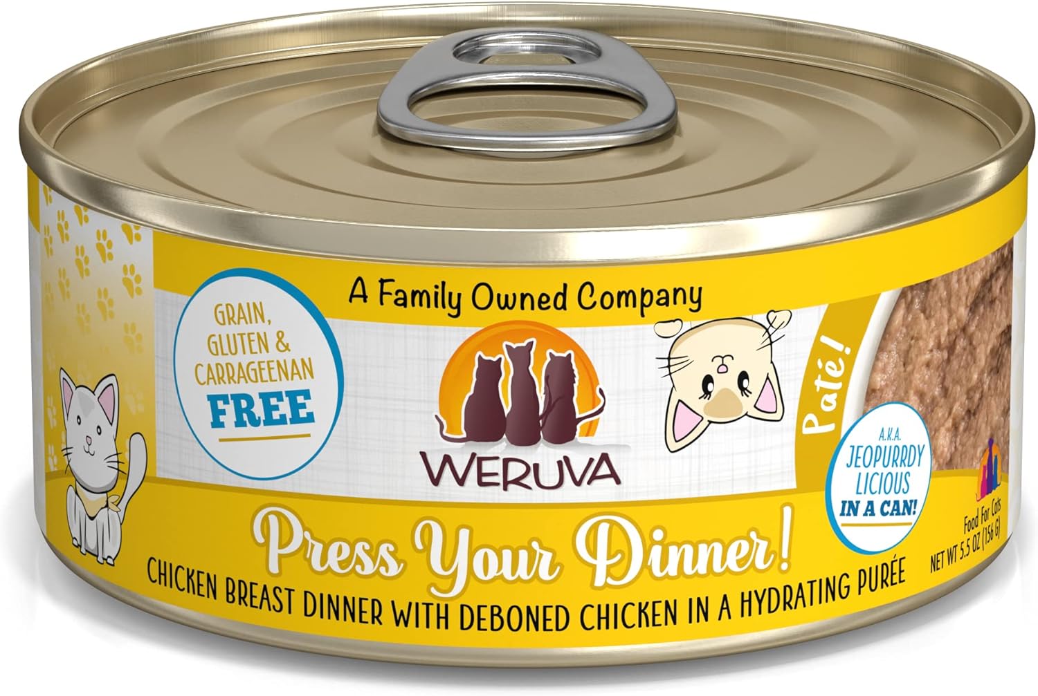 Weruva-Classic-Cat-Paté,-Press-Your-Dinner-with-Chicken,-5.5oz-Can-(Pack-of-1352