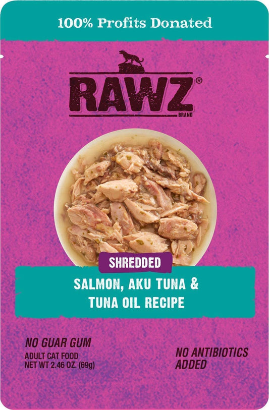 RAWZ®-Shredded-Salmon,-Aku-Tuna-&-Tuna-Oil-Recipe-8/2.46-oz-Pouches---278
