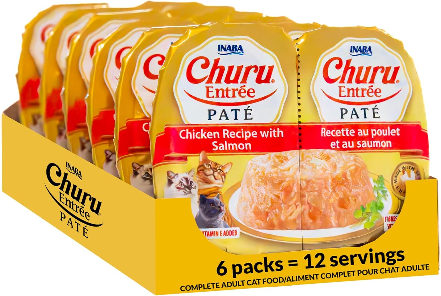 INABA-Churu-Entrée-Pate-for-Cats,-High-Protein-&-Moisture,-Prebiotic-Cat-1.23oz.-Serving,1074