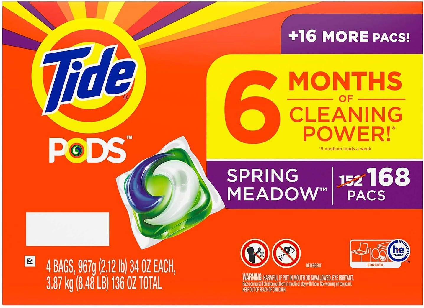 Tide-PODS-Liquid-Laundry-Detergent-Pacs,-Spring-Meadow-(168-ct.)-2980