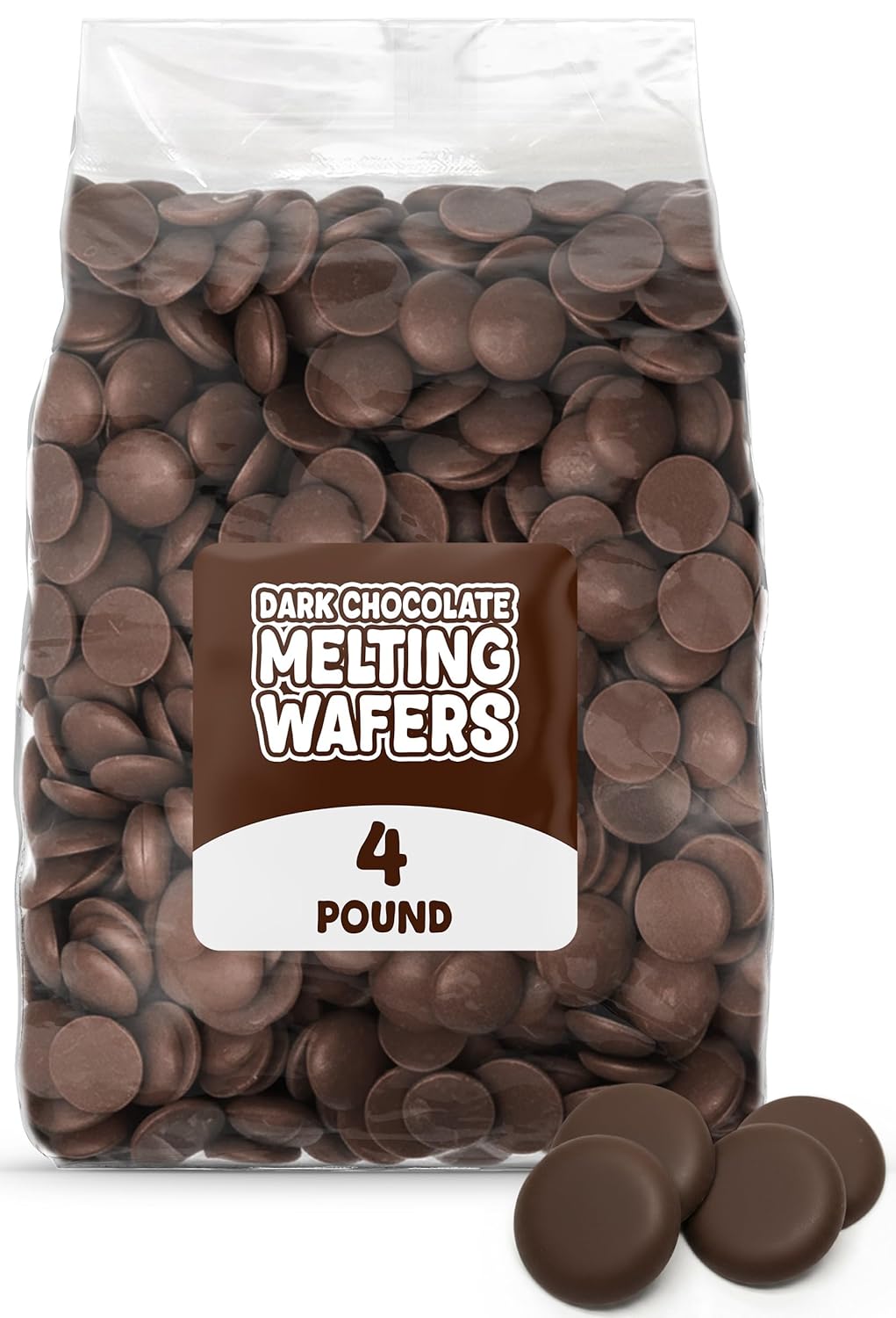 Dark-Cocoa-Candy-Melts-4-LB-Resealable-Bag,-Confectionery-Coating-Wafers-for-Dipping-Decorating,-1271