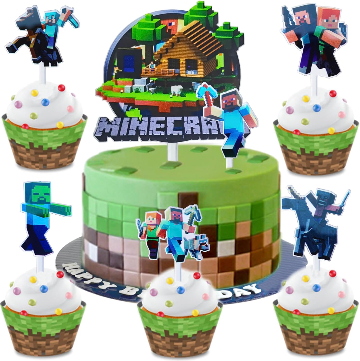 7-Pcs-Exquisite-Acrylic-Game-Cake-Toppers-3262