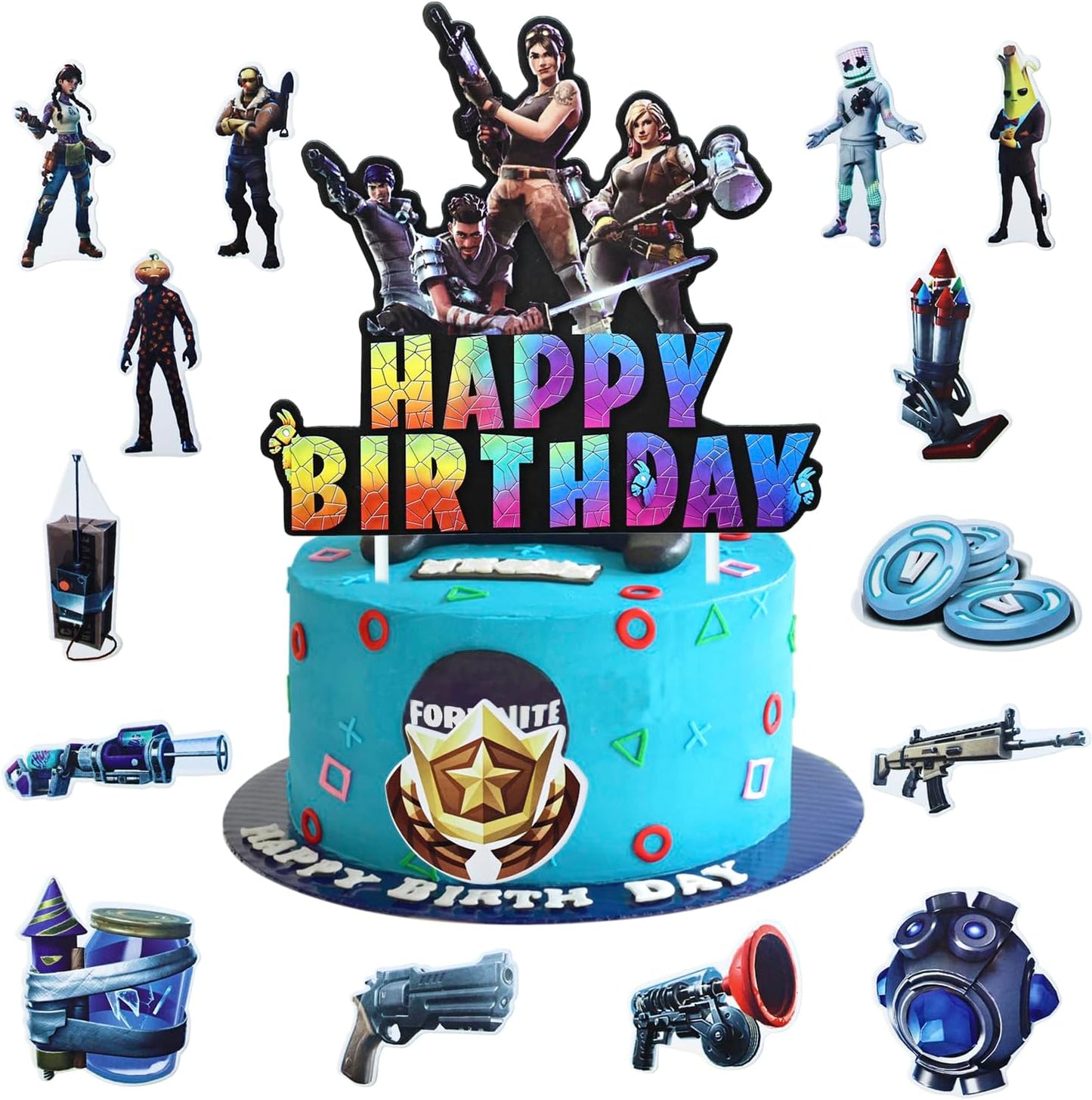 16-Pcs-Exquisite-Video-Game-Birthday-Cake-3915