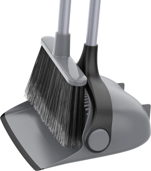 MR.SIGA-Broom-and-Dustpan-Set-with-Adjustable-Long-Handle,-Upright-5036