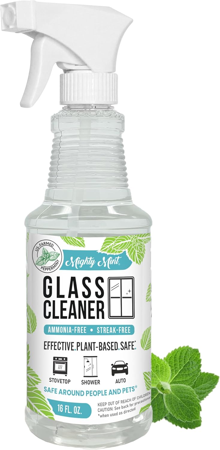 Mighty-Mint-Glass-Cleaner,-Non-Toxic,-Ammonia-Free,-Streak-Free-Spray-for-Windows,-2454