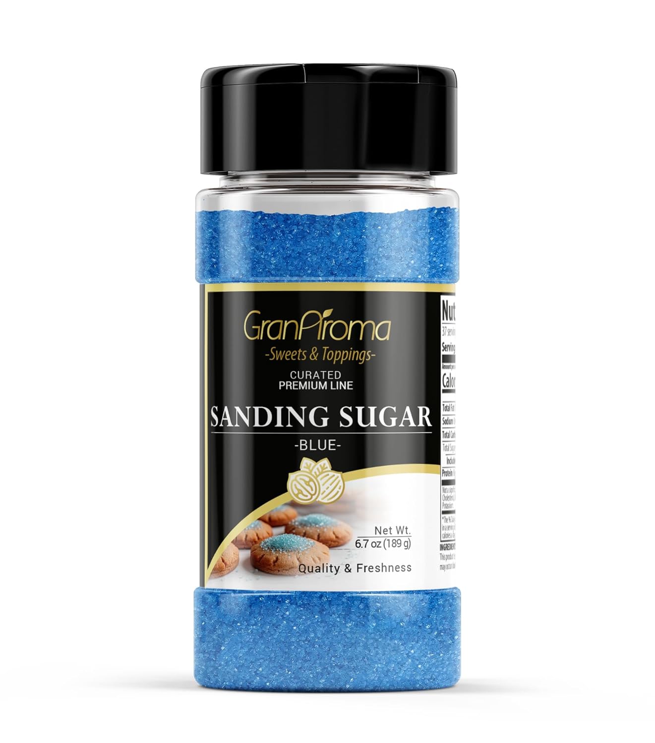 GranAroma-Blue-Sanding-Sugar,-Decorative-Sprinkles,-Cakes-&-Cookies,-Bakery-Staple-(6.7-----380