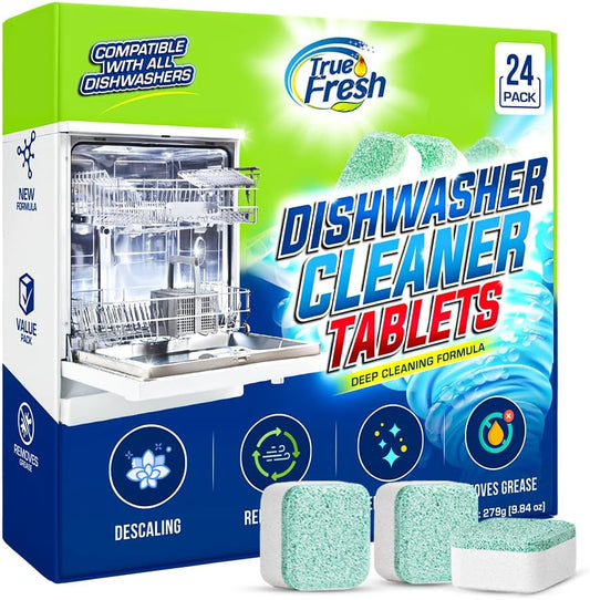 True-Fresh-Dishwasher-Cleaner-&-Deodorizer-Tablets,-24-Pack-Dishwasher-Maintenance-Tablets-for-Interior,-Pump,-Filter,-319