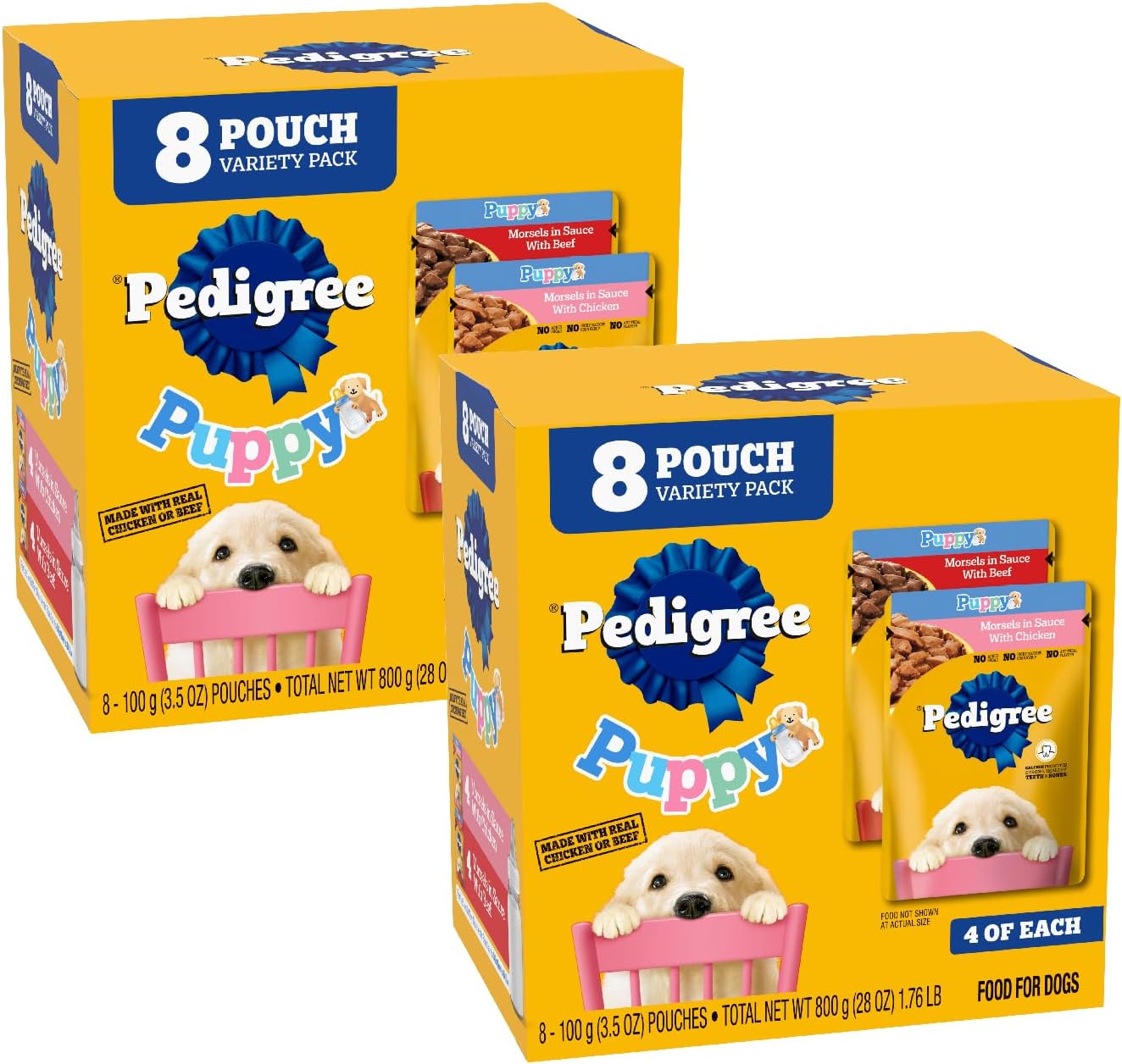 PEDIGREE-PUPPY---Alimento-húmedo-suave-para-perros,-paquete-2680