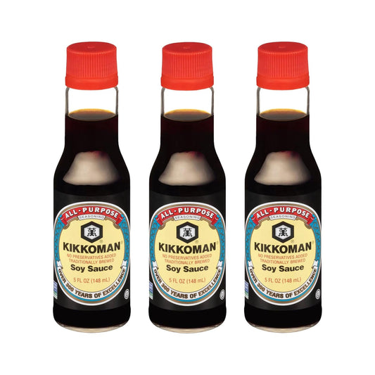 Kikkoman-Naturally-Brewed-Soy-Sauce,-5-Ounce-(Pack-of-3)-----1550