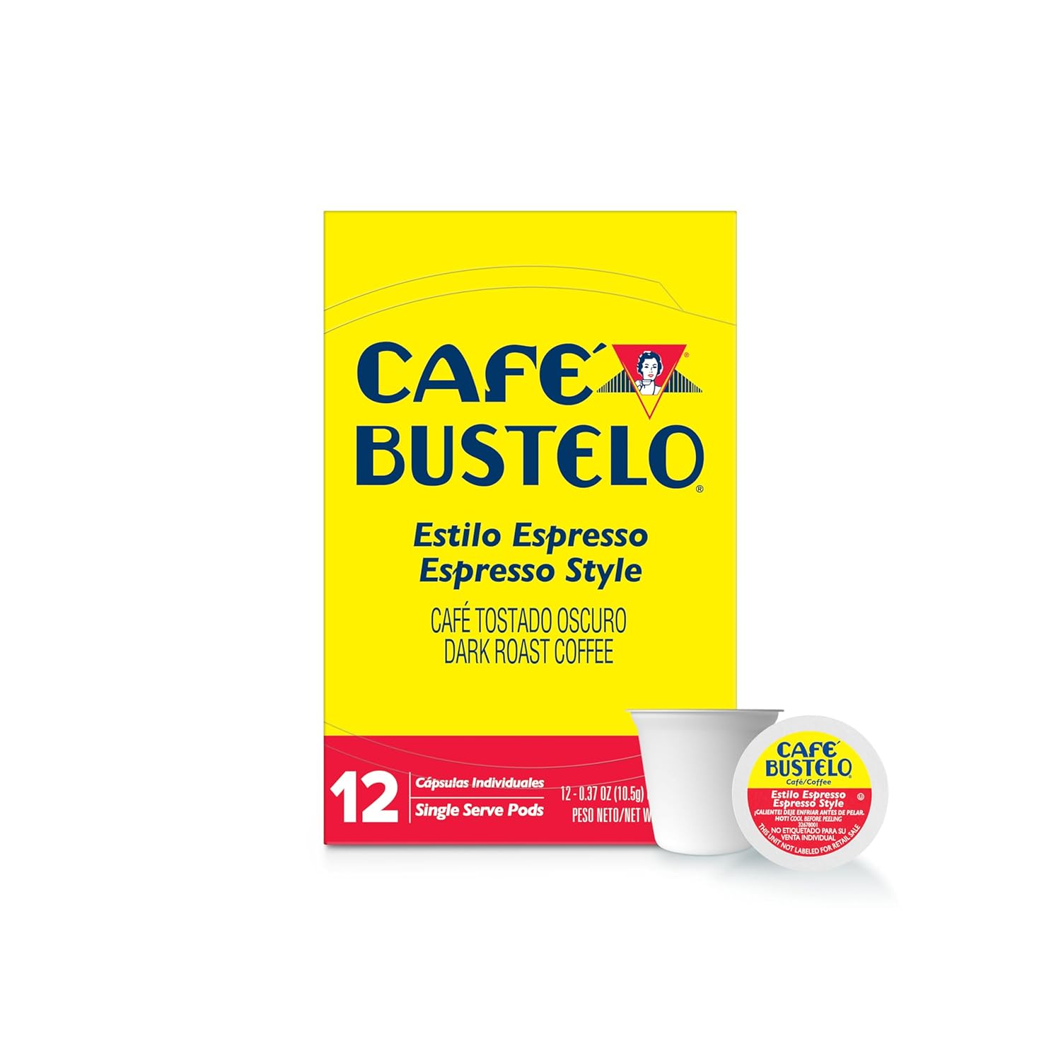 Café-Bustelo-Espresso-Style-Dark-Roast,-Single-Serve-Coffee-Pods,-12-Count-(Pack-3023