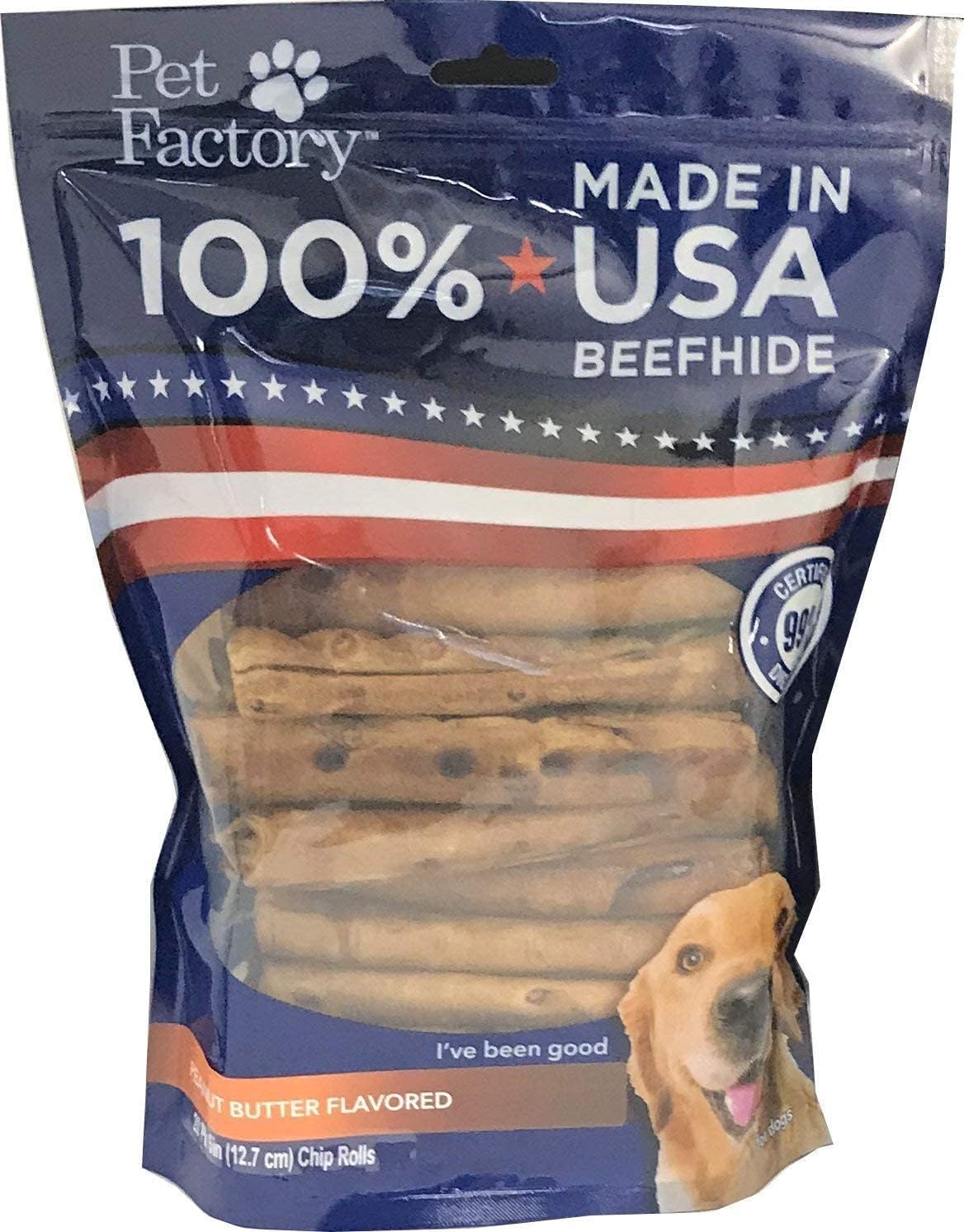 Pet-Factory-1-Made-in-USA-Beefhide-5"-Chip-Rolls-Dog-Treats-1154