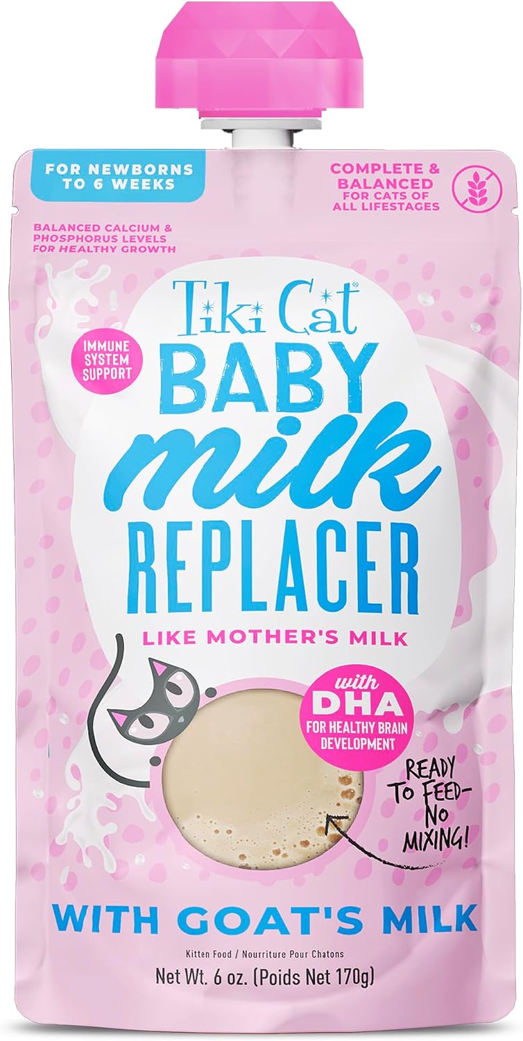 Tiki-Cat-Baby-Milk-Replacer,-Goat-Milk,-6-oz.-Spout-Pouch-(6-Count)-1426