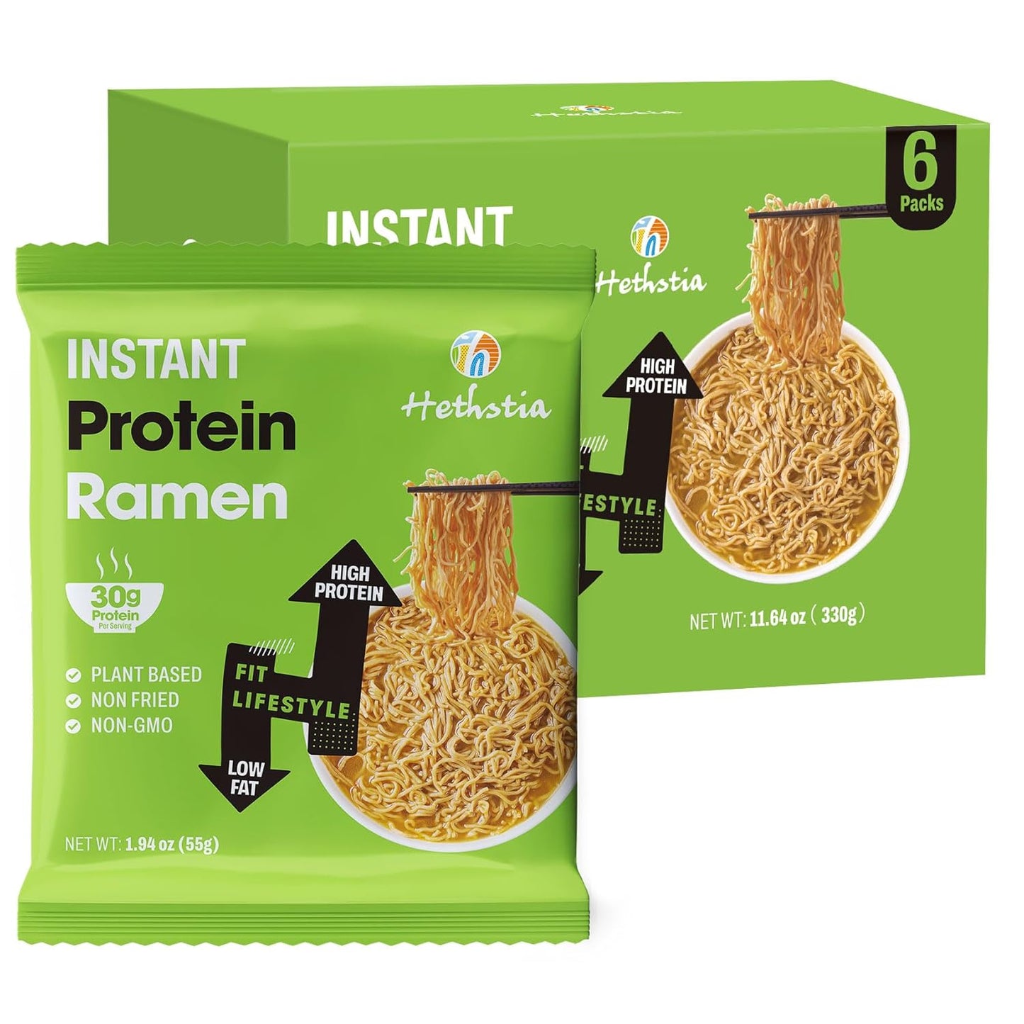 Hethstia-Ramen-alto-en-proteínas,-paquete-de-6-fideos-instantáneos--de-286