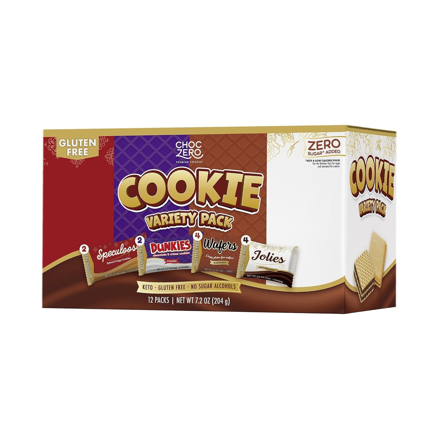 ChocZero-Sugar-Free-Cookie-Variety-Pack,-4-Gluten-Free-Cookie-Varieties--|-No-Sugar-Keto,-1174
