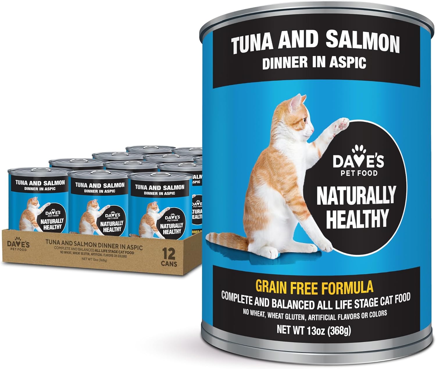 Dave's-Pet-Food-Grain-Free-Canned-Cat-Food-(Tuna-&-Salmon-Dinner-in-Aspic),-686
