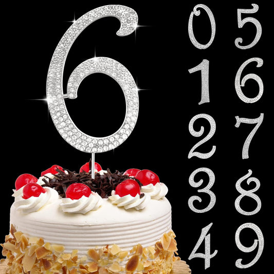 Large-Number-6-Cake-Topper-Silver-Bling-4174