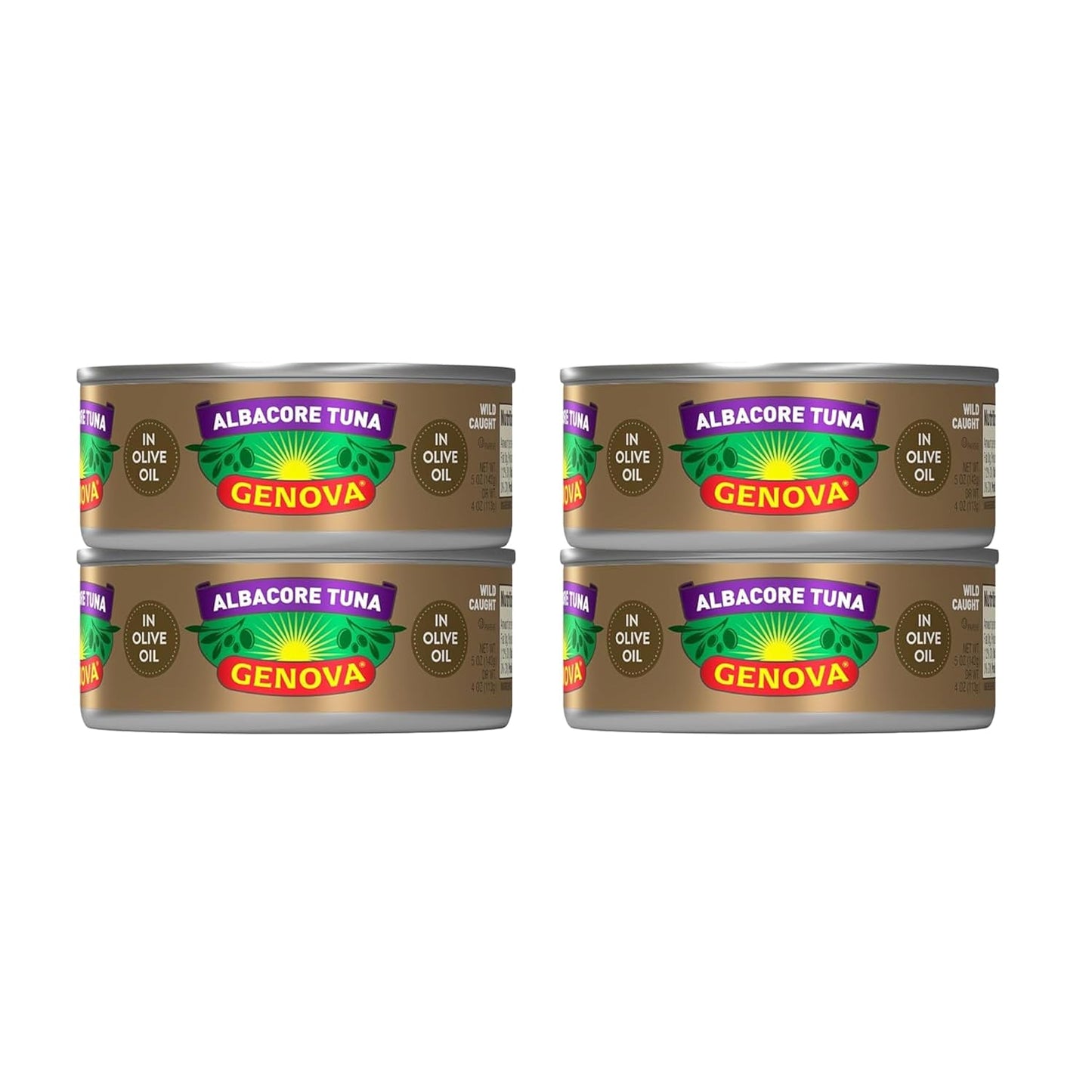 Genova-Premium-Albacore-Tuna-in-Olive-Oil,-5-Ounce-Cans,-4-Pack-–-Nutrient-718