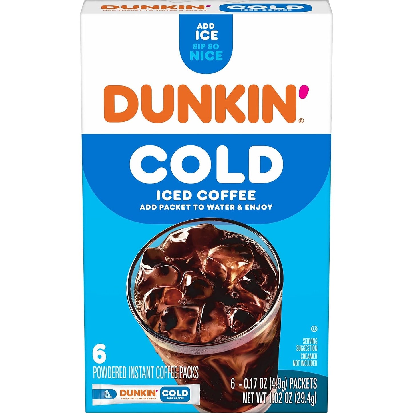 Dunkin'-Cold-Coffee-Packet,-1.02-oz.,-6/Box--8133401632-----------2483
