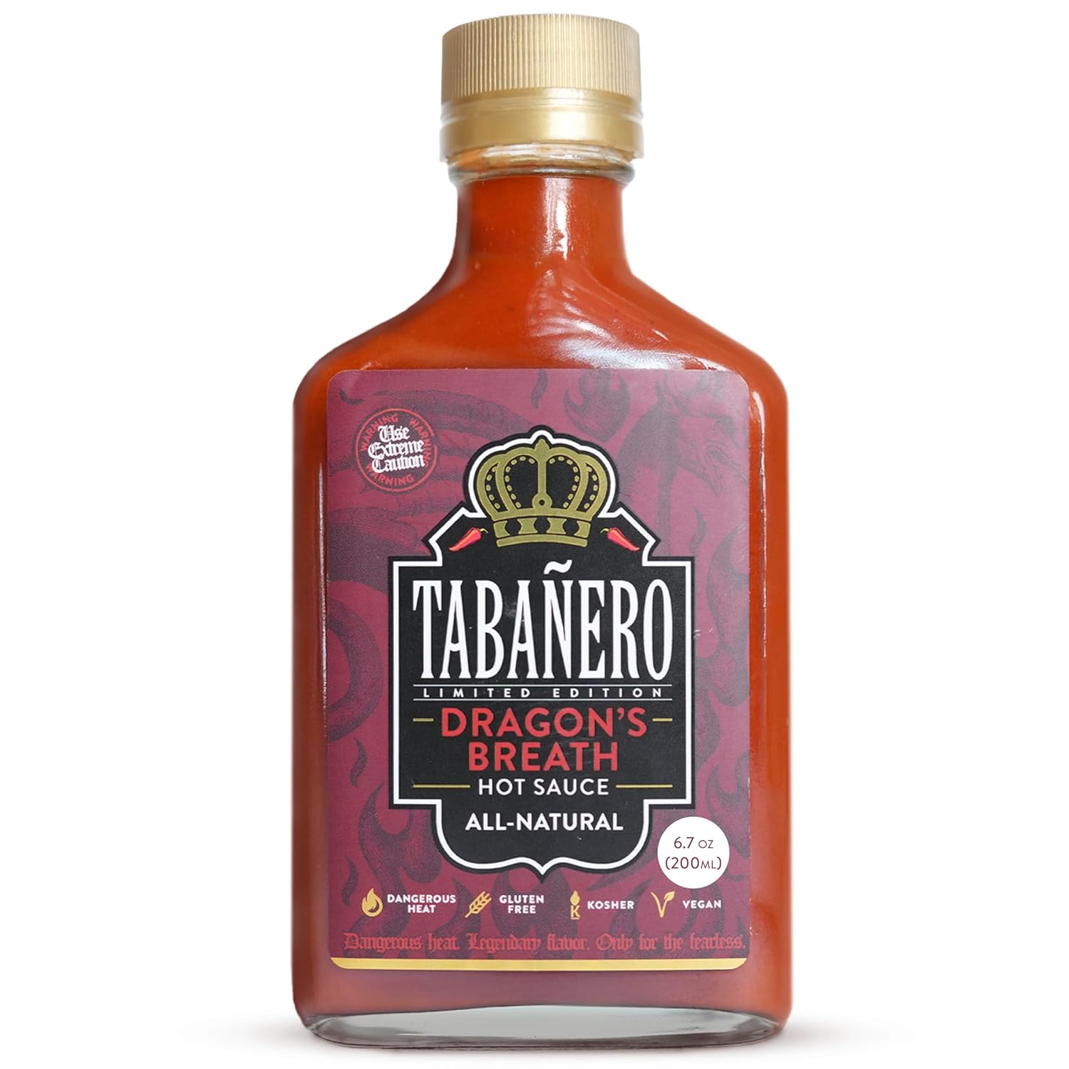 Tabanero-Dragon's-Breath-Extreme-Hot-Sauce,-5oz-Bottle,-Extreme-Heat-with-Dragon's-778